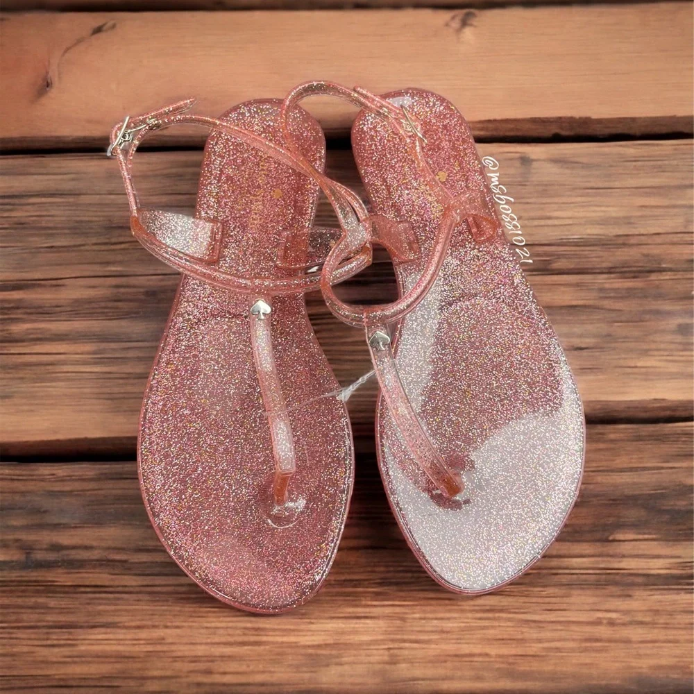 LAST PAIR!! Kate Spade Pink Glitter Sandals BRAND NEW NEVER WORN